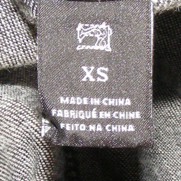 SCOTCH & SODA Blouse, XS, Black Denim, Eyelet Ruffle bib, Long sleeve, Snaps - Picture 13 of 16